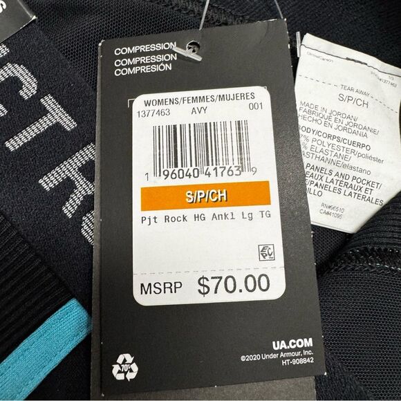 Under Armour Project Rock HeatGear® Ankle Leggings Size Small NWT - Picture 8 of 11